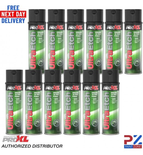 12x Pro XL Ultra Etch Aerosol 500ml - Fast Drying, Wet on Wet, Anti-corrosive